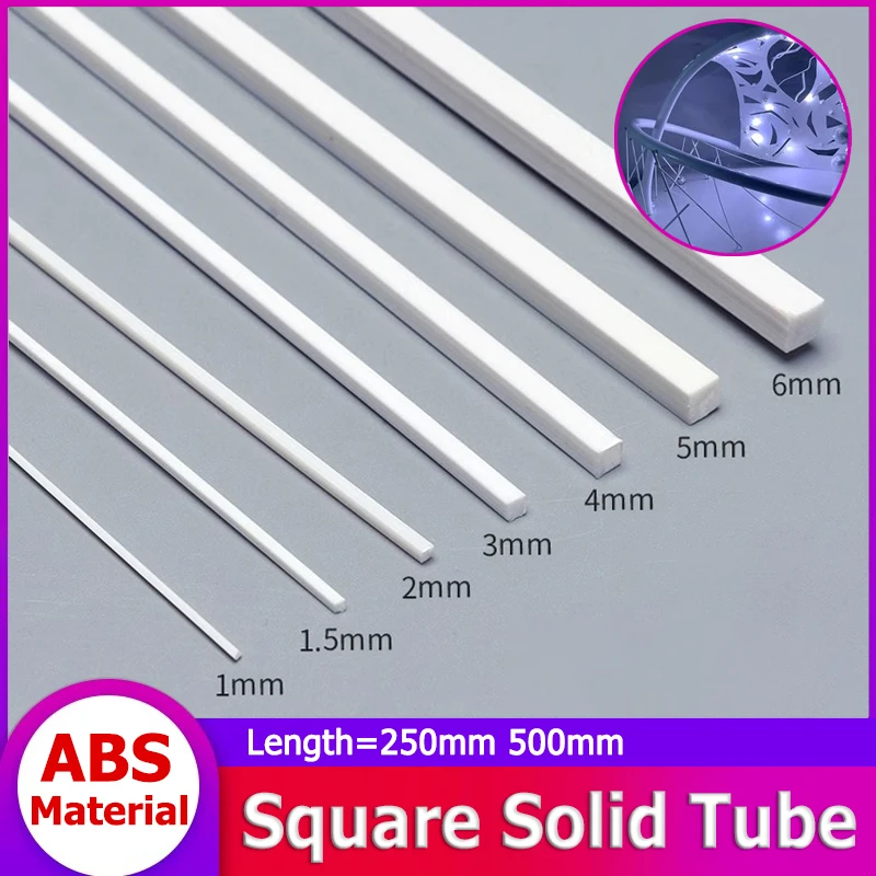 1-50pcs Size 1/1.5/2/3/4/5/6/8/10mm White ABS Square Solid Pipe Tube Length 250mm 500mm Plastic Hard Hose DIY Model Crafts
1-50pcs Size 1/1.5/2/3/4/5/6/8/10mm White ABS Square Solid Pipe Tube Length 250mm 500mm Plastic Hard Hose DIY Model Crafts