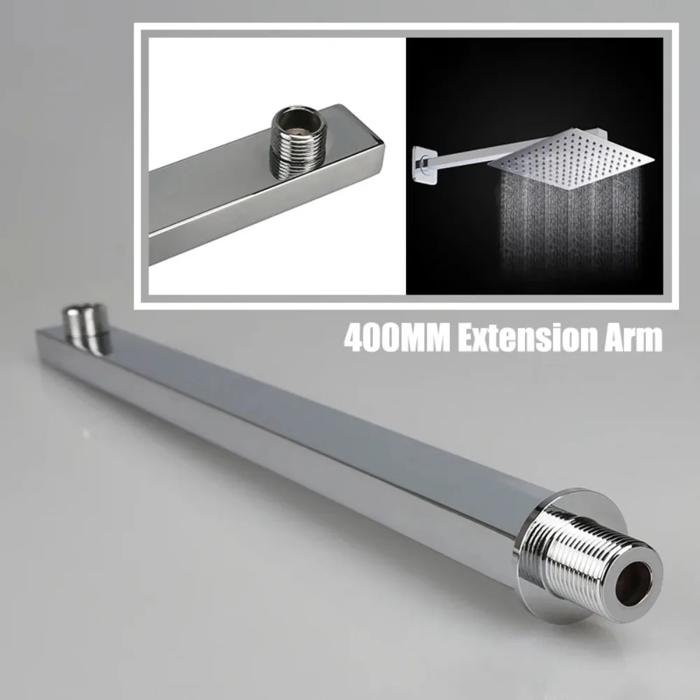 Wall Mounted Fixed Shower Arm G1/2 40cm Extend Water Inlet Tubes Stainless Steel Rain Shower Head Extension Bathroom Hardware
Wall Mounted Fixed Shower Arm G1/2 40cm Extend Water Inlet Tubes Stainless Steel Rain Shower Head Extension Bathroom Hardware