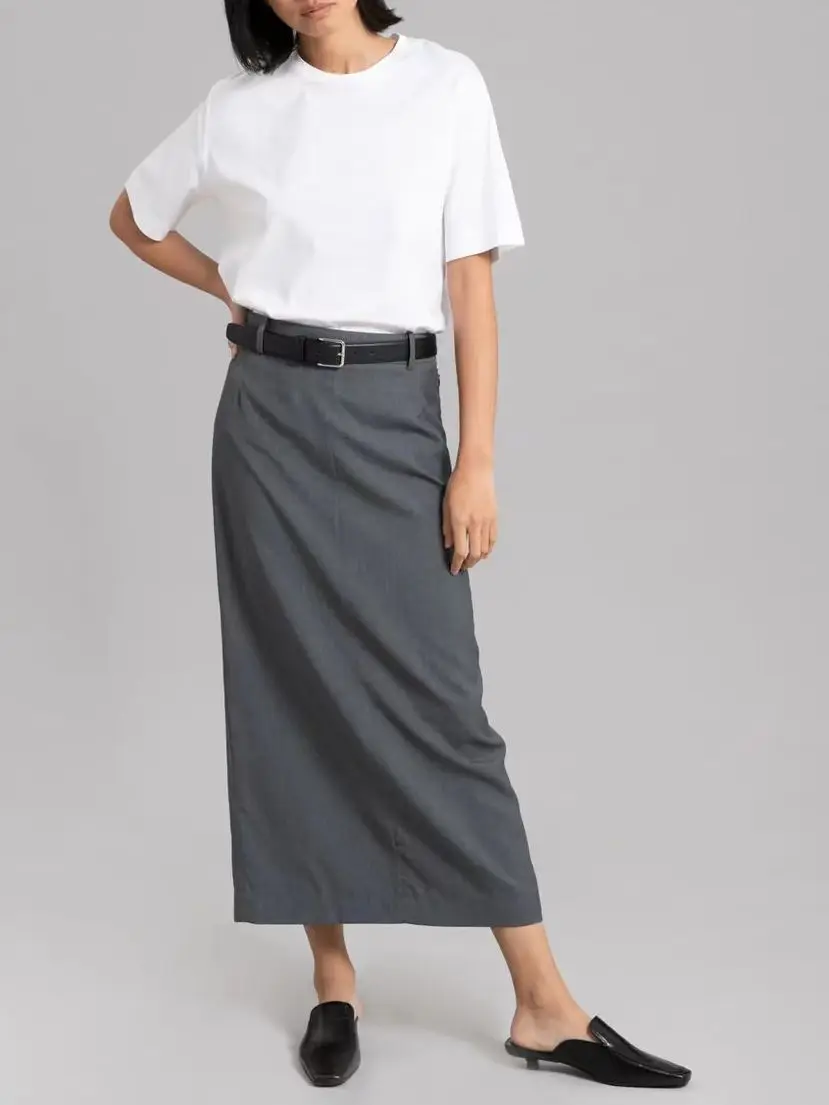 Women's Back Split Midi Skirt High Waist Ladies Solid Color Casual Straight Slim Long Jupe 2022 Autumn New
Women's Back Split Midi Skirt High Waist Ladies Solid Color Casual Straight Slim Long Jupe 2022 Autumn New