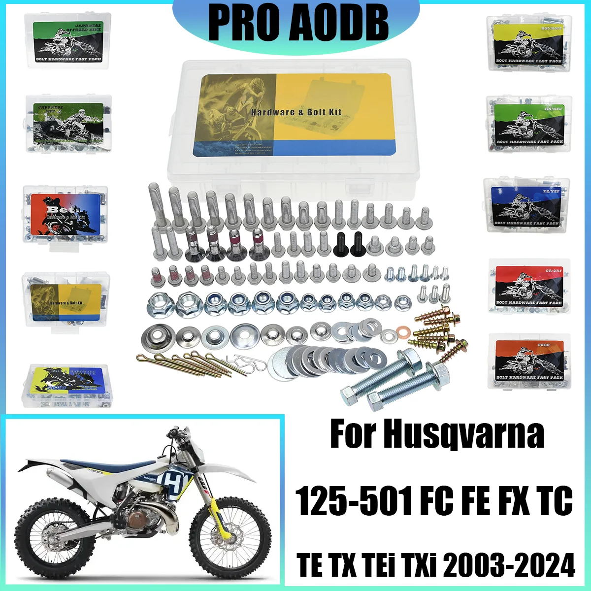 For Husqvarna 125-501 FC FE FX TC TE 2003-2024 Motorcycle hardware All car screws kit Frame screws front and rear fender screws
For Husqvarna 125-501 FC FE FX TC TE 2003-2024 Motorcycle hardware All car screws kit Frame screws front and rear fender screws