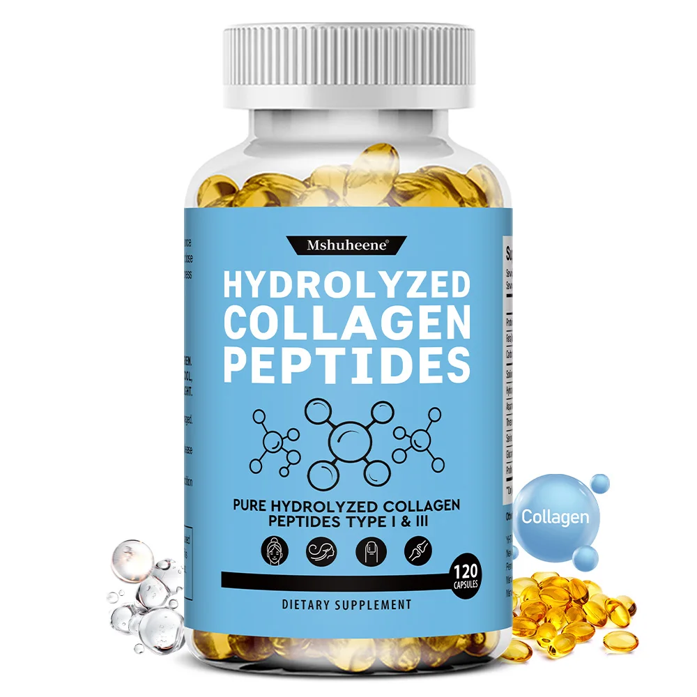 Hydrolyzed Collagen Peptides Capsules - Hyaluronic Acid, Anti-Aging Skin Hair Nails, Joint Bone Health, With Vitamins&Minerals
Hydrolyzed Collagen Peptides Capsules - Hyaluronic Acid, Anti-Aging Skin Hair Nails, Joint Bone Health, With Vitamins&Minerals