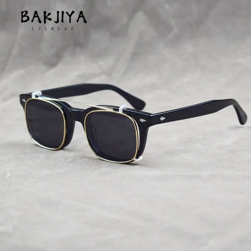Vintage Clip Sunglasses Retro Acetate Optical Prescription Eyeglasses Frames Men and Women Square with Clip on Glasses Frames
Vintage Clip Sunglasses Retro Acetate Optical Prescription Eyeglasses Frames Men and Women Square with Clip on Glasses Frames