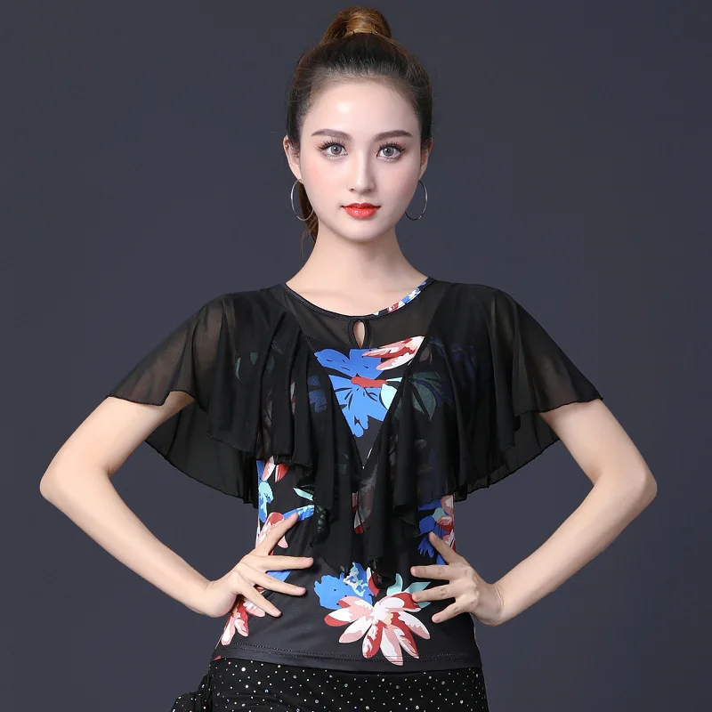 2024 Adult Samba Dance Top Women New Modern Printing Mesh Latin Dance Fashion Line Dance Costume Practice Clothes Summer Top
2024 Adult Samba Dance Top Women New Modern Printing Mesh Latin Dance Fashion Line Dance Costume Practice Clothes Summer Top
