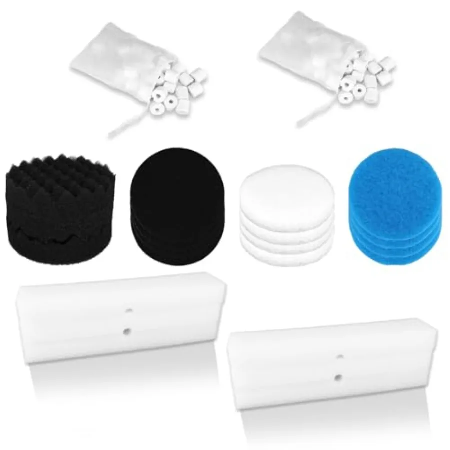 24pcs Filter Media Replacement Kit for Fluval FX2/FX4/FX5/FX6 Aquarium Filters, Include Ceramic Bags, Water Polishing Pads, Foa
24pcs Filter Media Replacement Kit for Fluval FX2/FX4/FX5/FX6 Aquarium Filters, Include Ceramic Bags, Water Polishing Pads, Foa