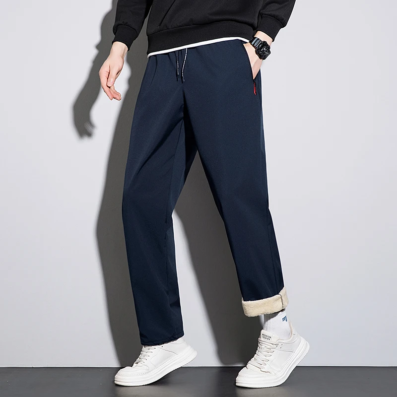 Men's Fce Lined Straight Leg Casual Pants Thiened Dstring Waist Warm Winter Trousers Polyester Fiber Straight Cut Pants
Men's Fce Lined Straight Leg Casual Pants Thiened Dstring Waist Warm Winter Trousers Polyester Fiber Straight Cut Pants