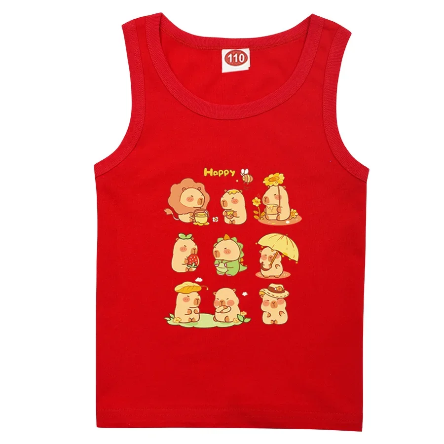 Camisetas Capybara Tshirt Kids Lovely Capivara Clothes Baby Girls 2025 Summer Sleeveless Vest Tops Boys Cotton Casual T-shirts
Camisetas Capybara Tshirt Kids Lovely Capivara Clothes Baby Girls 2025 Summer Sleeveless Vest Tops Boys Cotton Casual T-shirts