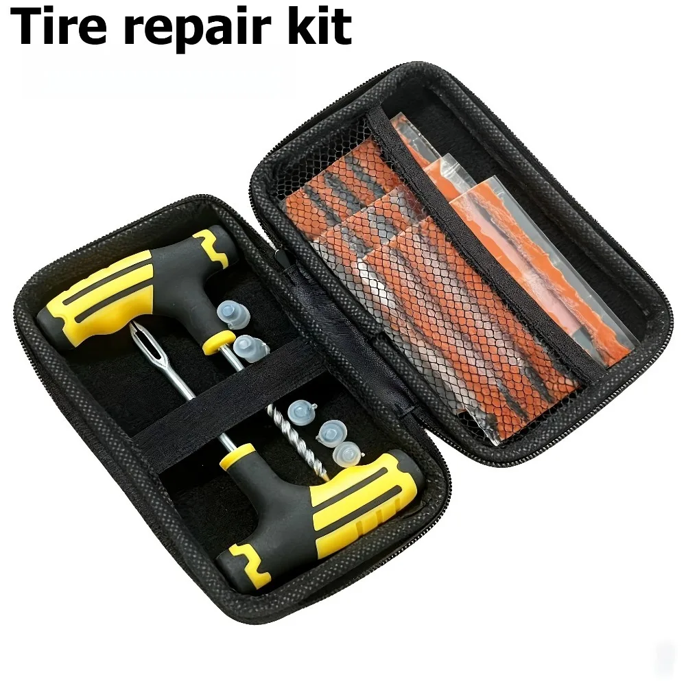 Professional Quick Fix Tire Repair Kit with T-Handle Rubber Strips Storage Case for Car Motorcycle Truck Scooter Emergency
Professional Quick Fix Tire Repair Kit with T-Handle Rubber Strips Storage Case for Car Motorcycle Truck Scooter Emergency