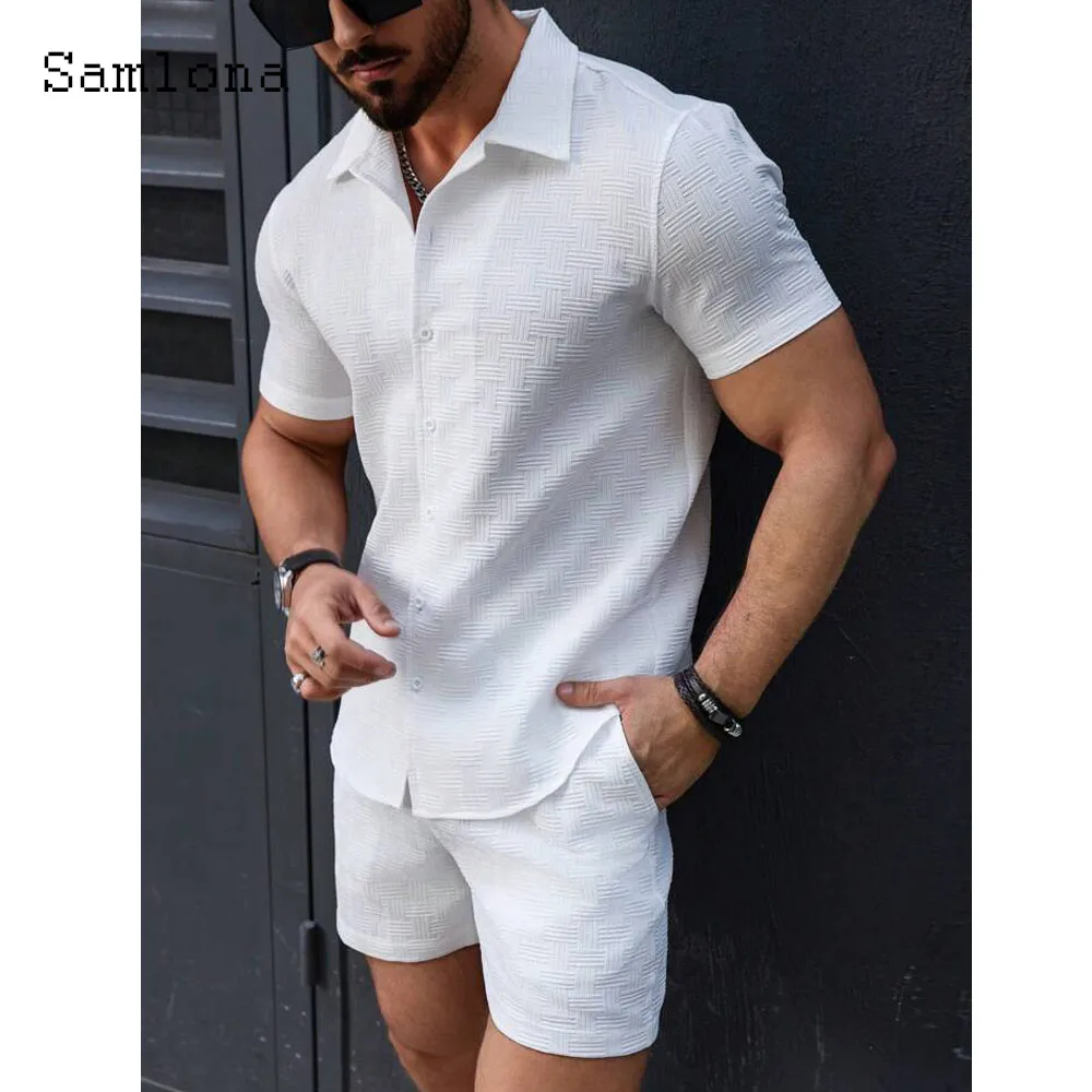 Plus Size Mens Casual Board Two Piece Sets 2025 Europe Style Notched Tops and White Shorts Suit Male Beach Tracksuits Set New
Plus Size Mens Casual Board Two Piece Sets 2025 Europe Style Notched Tops and White Shorts Suit Male Beach Tracksuits Set New