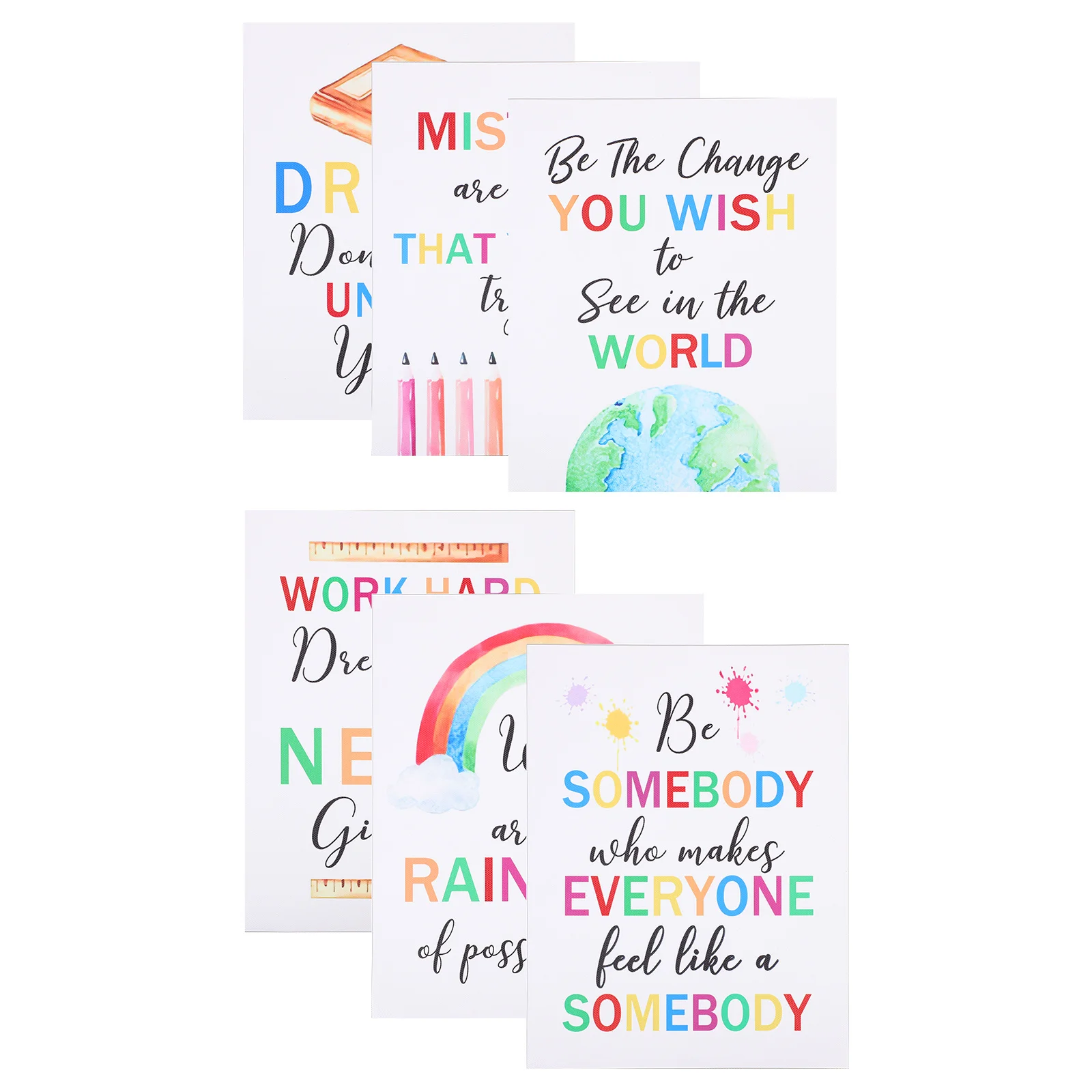 6Pcs Decorative Wall Art Non-Woven Fabric Motivational Pictures for Bedroom Living Room Playroom Kids Room Home Decor
6Pcs Decorative Wall Art Non-Woven Fabric Motivational Pictures for Bedroom Living Room Playroom Kids Room Home Decor