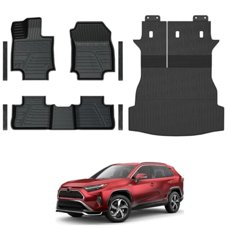 Floor Mats for Toyota RAV4 2019-2025 All Weather Floor Mats Trunk Cargo Liner with Backrest Protectors and Door Sill Guards Acc
Floor Mats for Toyota RAV4 2019-2025 All Weather Floor Mats Trunk Cargo Liner with Backrest Protectors and Door Sill Guards Acc