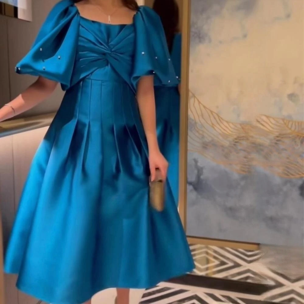 Adeli Elegant Square Neck Prom Dress Women customized A Line Short Sleeve Party Evening Gown Tea Length Special Occasion Dresses
Adeli Elegant Square Neck Prom Dress Women customized A Line Short Sleeve Party Evening Gown Tea Length Special Occasion Dresses