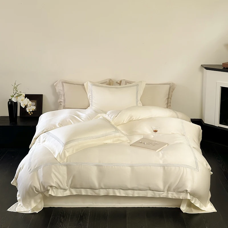 600TC Lyocell Soft Silky Cooling Summer Luxury Solid Color Hotel Style Bedding Set Duvet Cover Flat/Fitted Bed Sheet Pillowcases
600TC Lyocell Soft Silky Cooling Summer Luxury Solid Color Hotel Style Bedding Set Duvet Cover Flat/Fitted Bed Sheet Pillowcases
