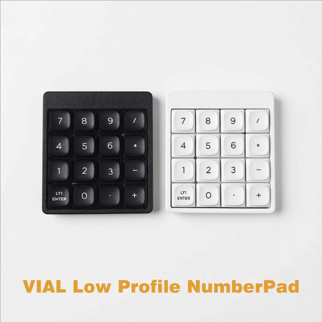 NumberPad Wireless Bluetooth CHOC Hot swappable low Profile Switch VIAL Programmable Numeric Keypad VIAL DIY Pad