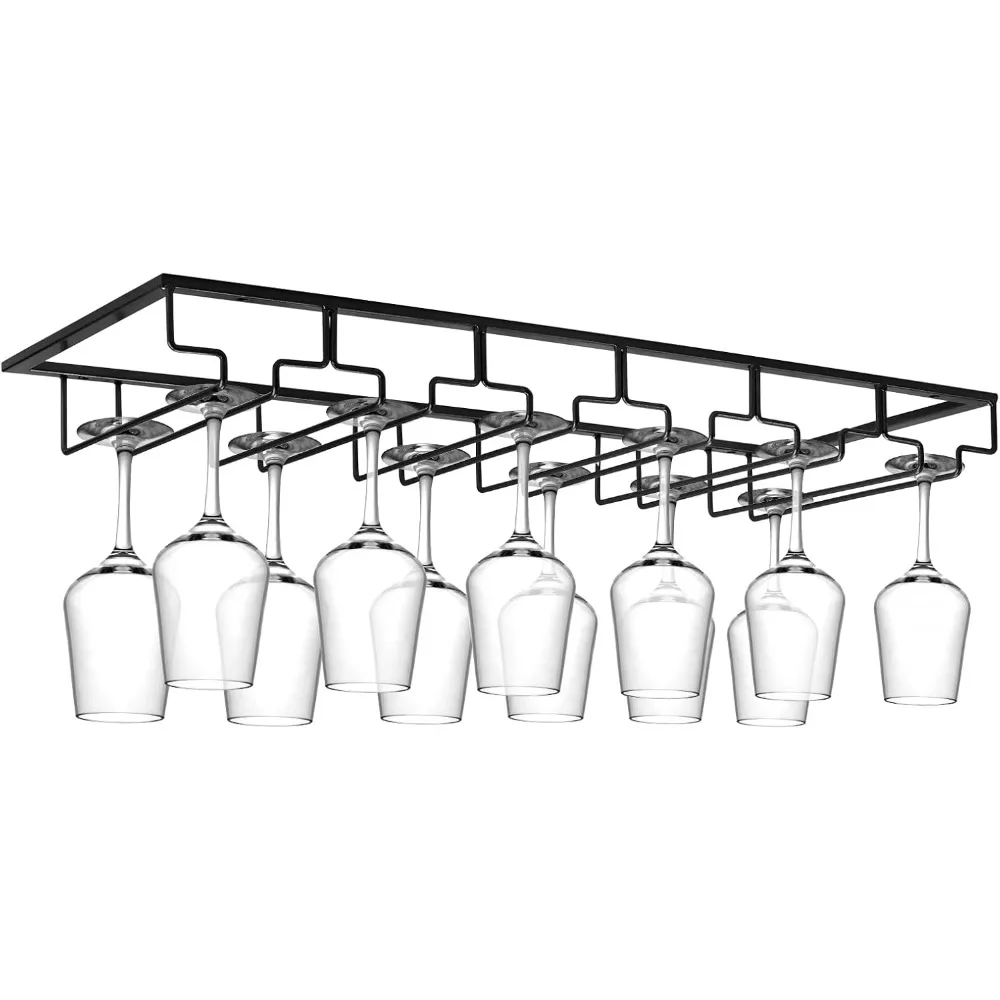 Large Capacity Metal Wine Glass Rack, 6-Tier Under Cabinet Stemware Holder, DIY Bar Glass Storage Rack
Large Capacity Metal Wine Glass Rack, 6-Tier Under Cabinet Stemware Holder, DIY Bar Glass Storage Rack
