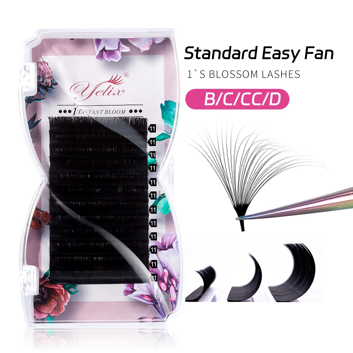 Yelix Super Soft Blomming Lashes Easy Fan Eyelash Extensions Mega Volume Fans 8-25mm All Size Eyelashes Supplies for Eye Beauty
Yelix Super Soft Blomming Lashes Easy Fan Eyelash Extensions Mega Volume Fans 8-25mm All Size Eyelashes Supplies for Eye Beauty