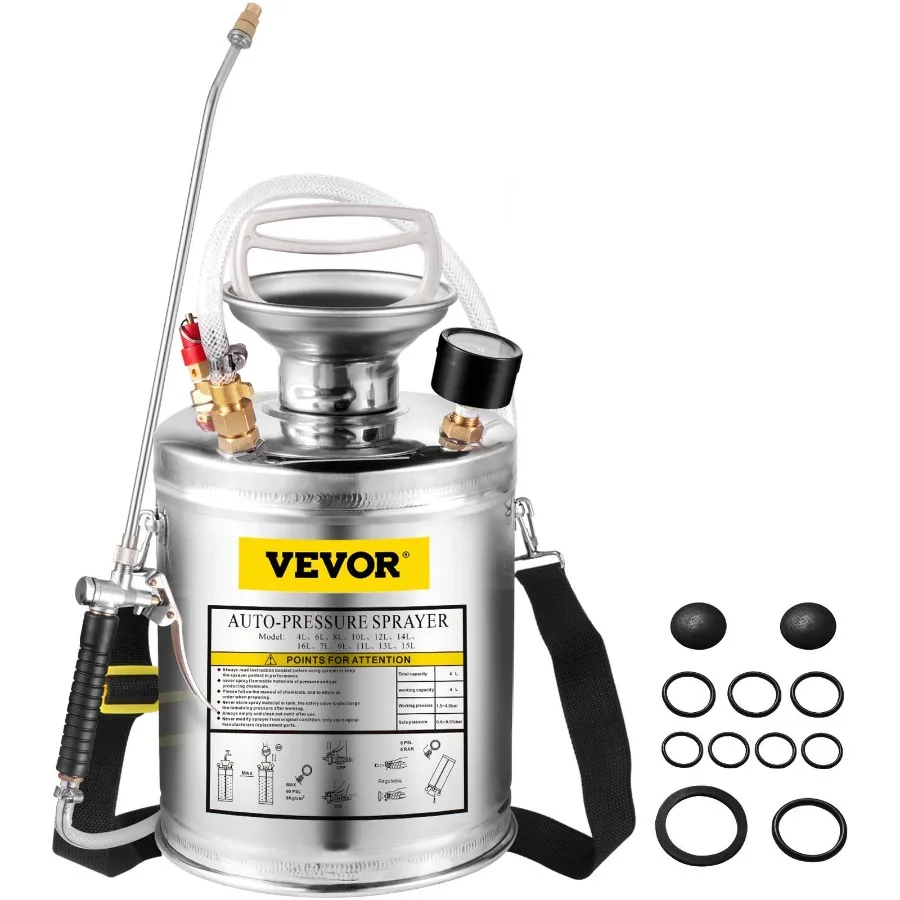 1Gal Stainless Steel Set with 12 Wand Handle 3FT Reinforced Hose Hand Pump Sprayer with Pressure GaugeSafety Valve Adjustable
1Gal Stainless Steel Set with 12 Wand Handle 3FT Reinforced Hose Hand Pump Sprayer with Pressure GaugeSafety Valve Adjustable