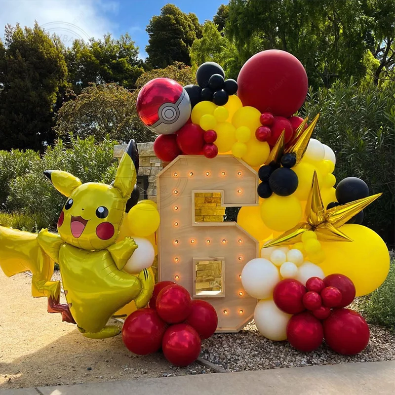 94pcs Black Red Yellow Latex Balloon Arch Set Large Pikachu Foil Ball Boy or Girl Birthday Party Decoration Supplies Air Globos
94pcs Black Red Yellow Latex Balloon Arch Set Large Pikachu Foil Ball Boy or Girl Birthday Party Decoration Supplies Air Globos