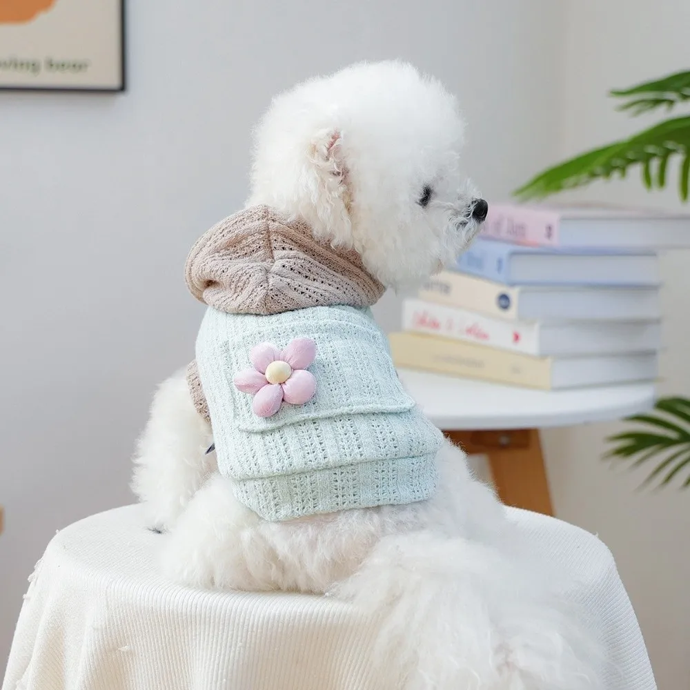 Small Flower Pet Knitted Hoodie Hollow Out Two Legged Dog Base Sweater Soft Comfortable Dog Pullover For Small Dogs
Small Flower Pet Knitted Hoodie Hollow Out Two Legged Dog Base Sweater Soft Comfortable Dog Pullover For Small Dogs