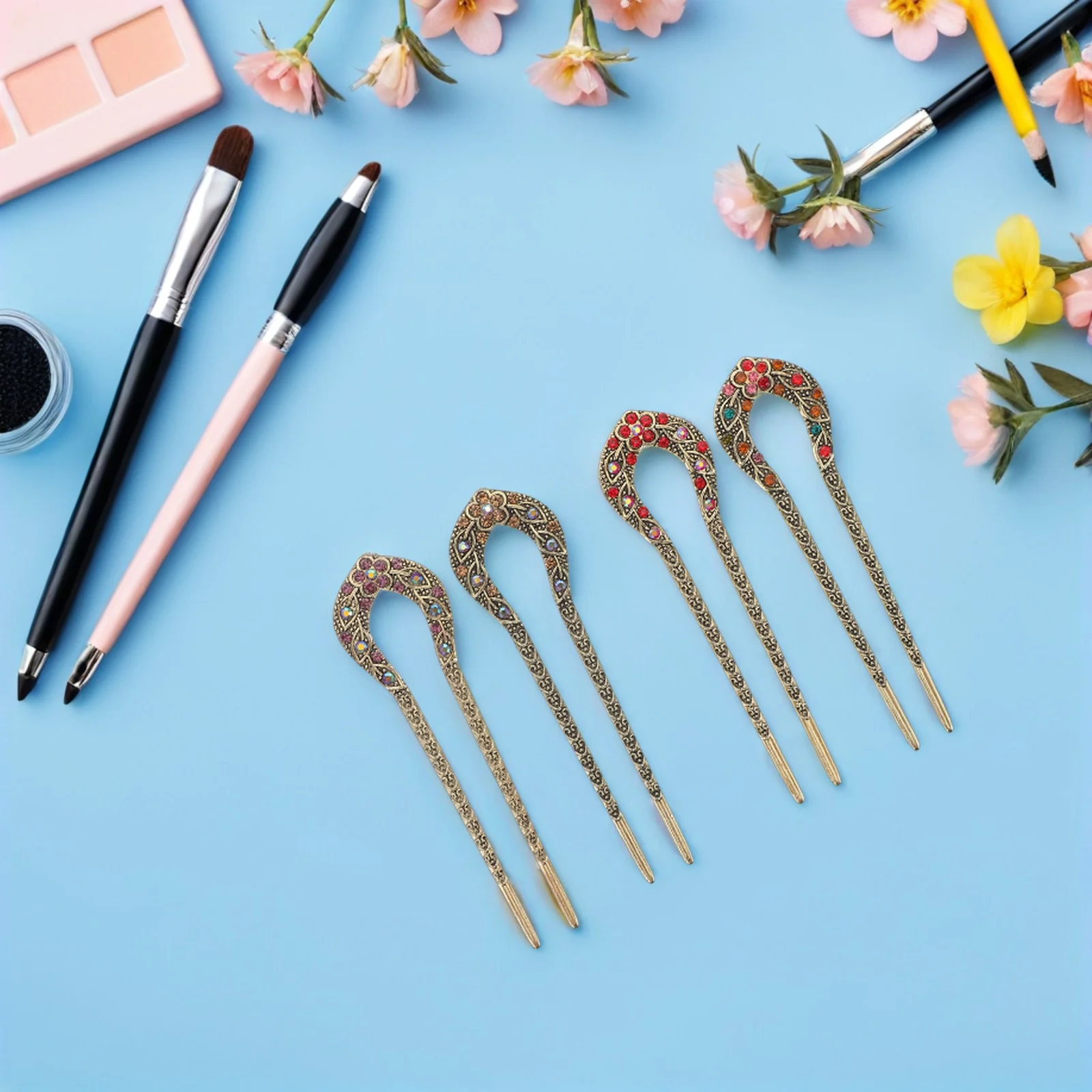 4 Pcs Vintage Hairpin Bridal Headpieces Literature and Art Chinese-style Sticks Alloy Ethnic Rhinestone Retro Hairpins
4 Pcs Vintage Hairpin Bridal Headpieces Literature and Art Chinese-style Sticks Alloy Ethnic Rhinestone Retro Hairpins