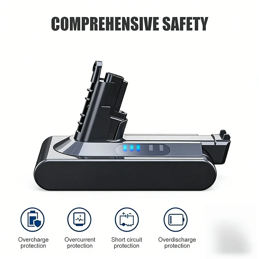 Replacement battery for Dyson V6 V7 V8 V10 Series SV12 DC62 SV11 sv10 Handheld Vacuum Cleaner Spare Battery
Replacement battery for Dyson V6 V7 V8 V10 Series SV12 DC62 SV11 sv10 Handheld Vacuum Cleaner Spare Battery