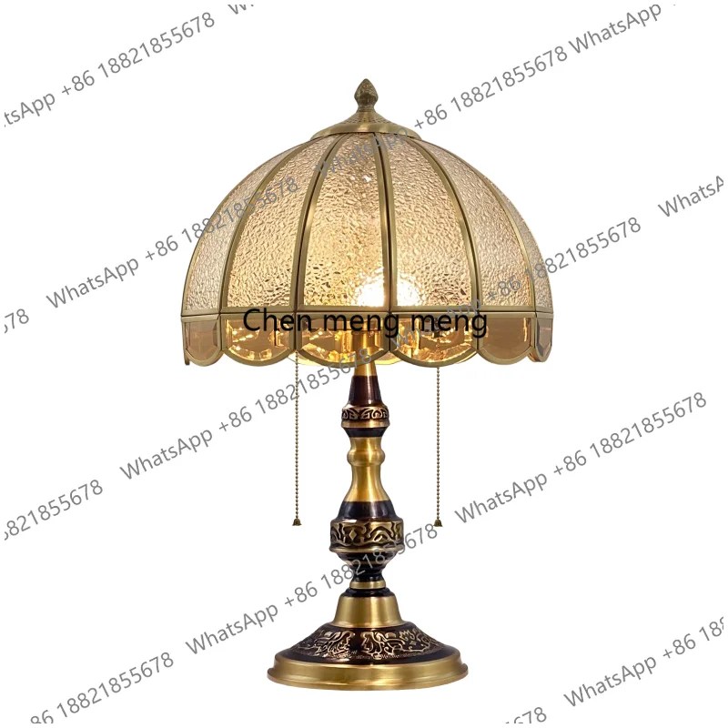 American all-copper table lamp retro nostalgic European bedroom bedside living room study desk lamp
American all-copper table lamp retro nostalgic European bedroom bedside living room study desk lamp