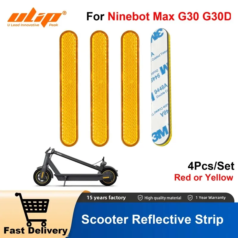 4 шт. светоотражающая полоса, предупреждающая ночная безопасность для Ninebot Max G30 G30D, отражатель для электрического скутера, наклейка
4 шт. светоотражающая полоса, предупреждающая ночная безопасность для Ninebot Max G30 G30D, отражатель для электрического скутера, наклейка