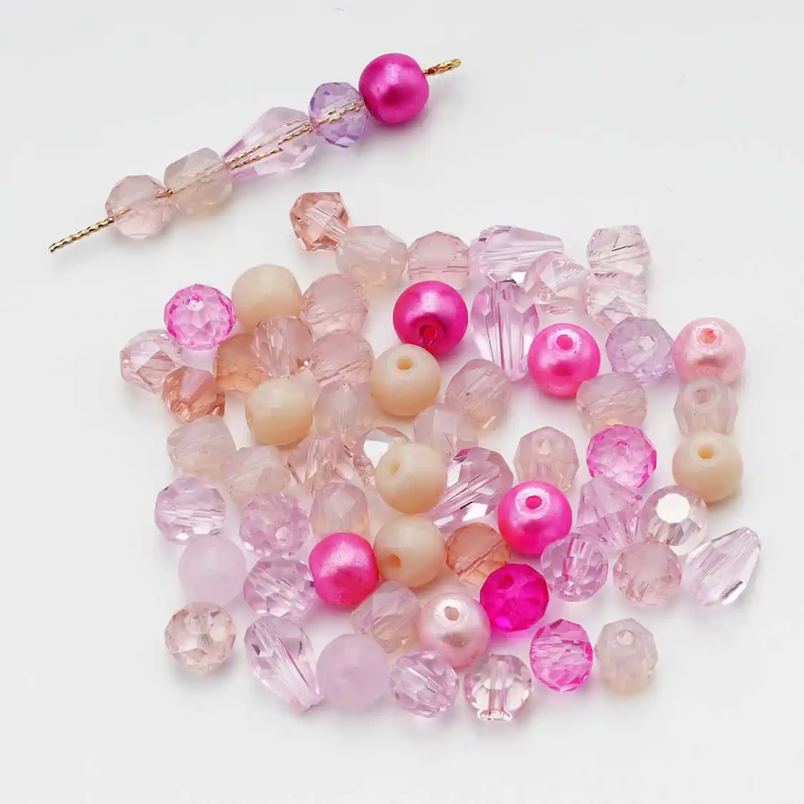 100PCS Mixed Style Pink Theme Faceted Glass Beads, Assorted Shapes for DIY Jewelry Making, Sewing Craft Accessories 6mm
100PCS Mixed Style Pink Theme Faceted Glass Beads, Assorted Shapes for DIY Jewelry Making, Sewing Craft Accessories 6mm