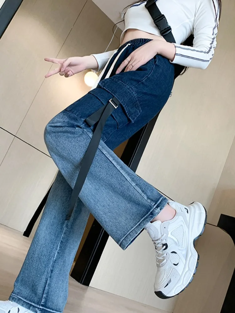 Spring Women Vintage Baggy Jeans Elastic Waist Oversized American Trouser Denim Wide Leg Streetwear Straight Basic Pants Y2k
Spring Women Vintage Baggy Jeans Elastic Waist Oversized American Trouser Denim Wide Leg Streetwear Straight Basic Pants Y2k