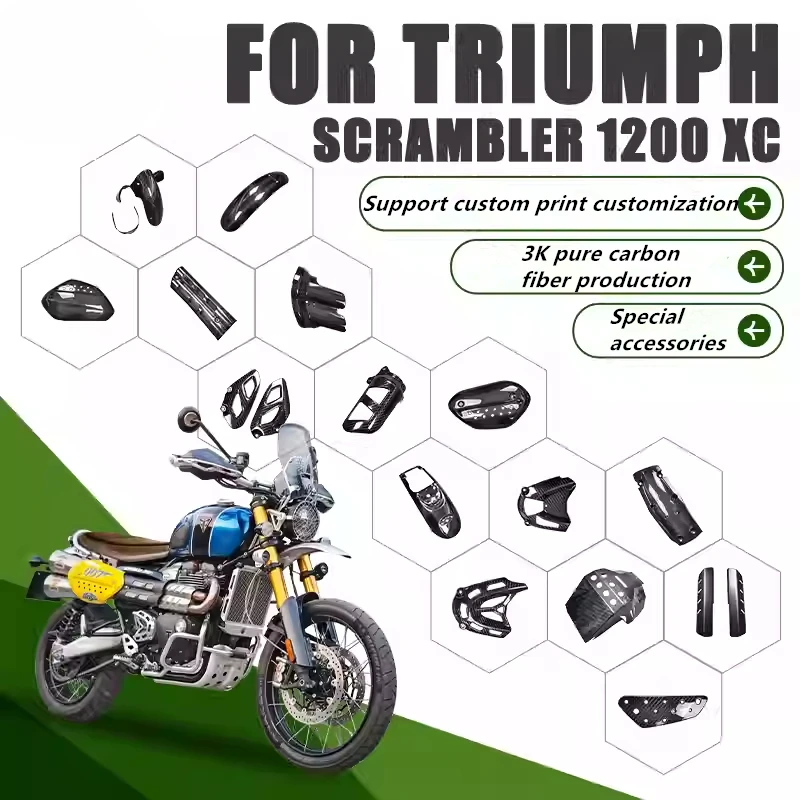 For Triumph scrambler1200 XC XE body genuine carbon fiber motorcycle decoration and modification accessories
For Triumph scrambler1200 XC XE body genuine carbon fiber motorcycle decoration and modification accessories