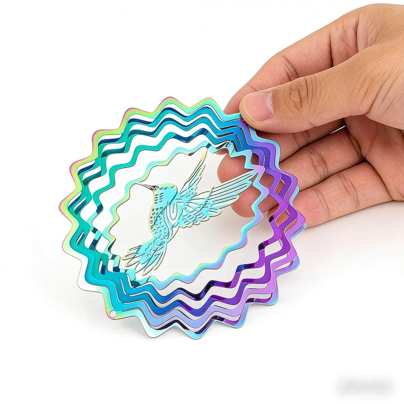 Colorful Rotating Courtyard Balcony Window Edge3DHummingbird Metal Wind Chime Hanging Ornament Creative Gift Decoration Outdoor
Colorful Rotating Courtyard Balcony Window Edge3DHummingbird Metal Wind Chime Hanging Ornament Creative Gift Decoration Outdoor