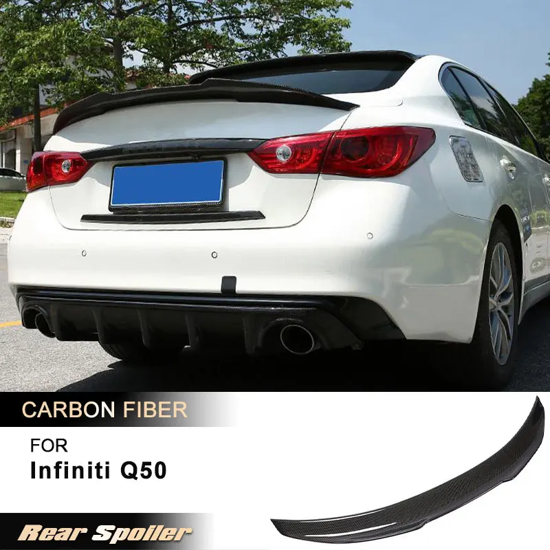 Задний спойлер багажника автомобиля, крылья для Infiniti Q50 Q50L Sedan, 4-дверный 2014-2020, гоночный задний спойлер, крышка багажника, крыло, губа, углеродное волокно
Задний спойлер багажника автомобиля, крылья для Infiniti Q50 Q50L Sedan, 4-дверный 2014-2020, гоночный задний спойлер, крышка багажника, крыло, губа, углеродное волокно