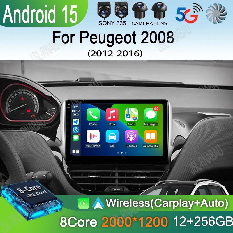 Car radio Android 15 Navigation Multimedia Player For Peugeot 2008 208 Series 2012 2013 2014 - 2016 Carplay Auto Stereo BT video
Car radio Android 15 Navigation Multimedia Player For Peugeot 2008 208 Series 2012 2013 2014 - 2016 Carplay Auto Stereo BT video