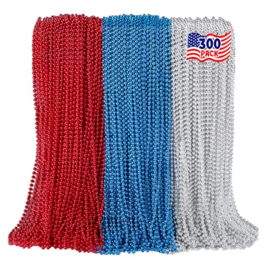 4th of July Accessories Patriotic Bead Necklaces, 33inch Red Blue Silver Necklaces Bulk, 4th of July Decorations for Parade Par
4th of July Accessories Patriotic Bead Necklaces, 33inch Red Blue Silver Necklaces Bulk, 4th of July Decorations for Parade Par