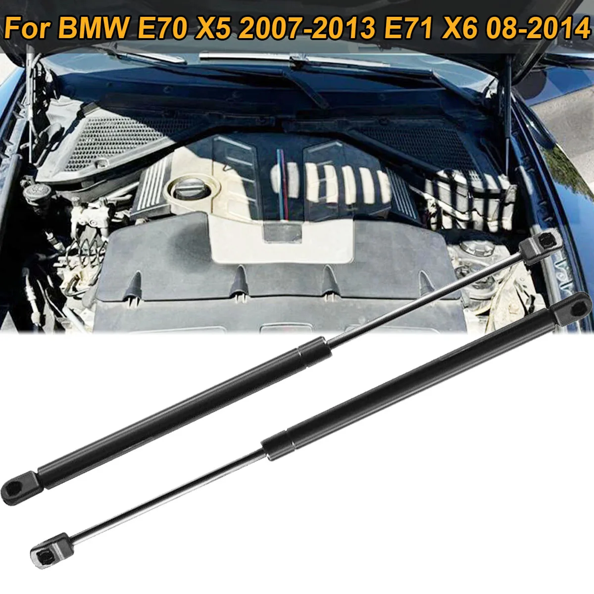 2PCS Front Hood Bonnet Gas Struts Lift Supports For BMW E70 X5 2007-2013 E71 X6 2008-2014 Shock Spring 51237148346 Pair
2PCS Front Hood Bonnet Gas Struts Lift Supports For BMW E70 X5 2007-2013 E71 X6 2008-2014 Shock Spring 51237148346 Pair