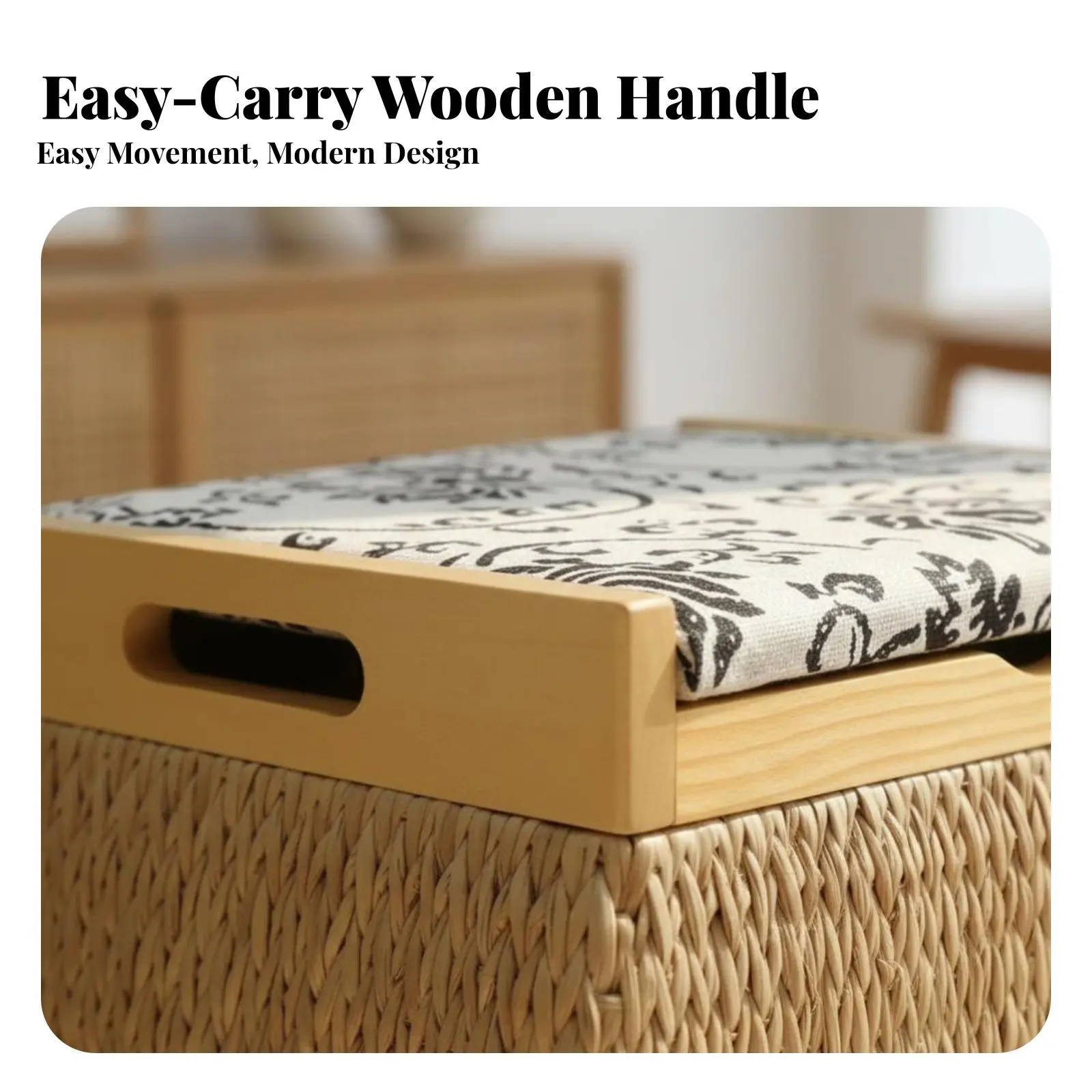 Woven Storage Ottoman Multi-Functional Round Lidded Storage Pouf With Removable Lid Space-Saving for Renters, Living Room
Woven Storage Ottoman Multi-Functional Round Lidded Storage Pouf With Removable Lid Space-Saving for Renters, Living Room