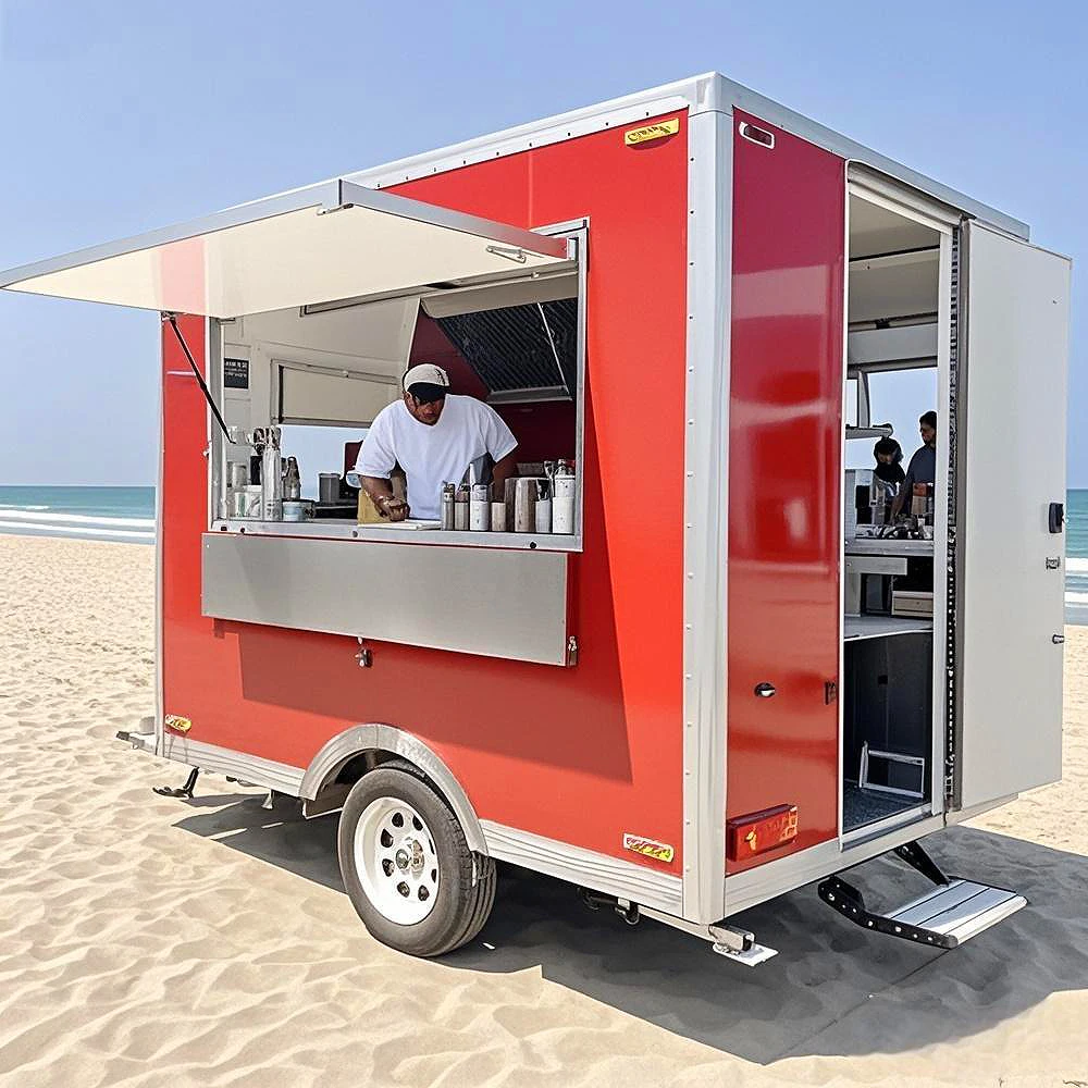 Compact Mobile Kitchen Food Truck Food Trailer Concession Trailer Kiosk for Street Food Catering and Events Use
Compact Mobile Kitchen Food Truck Food Trailer Concession Trailer Kiosk for Street Food Catering and Events Use