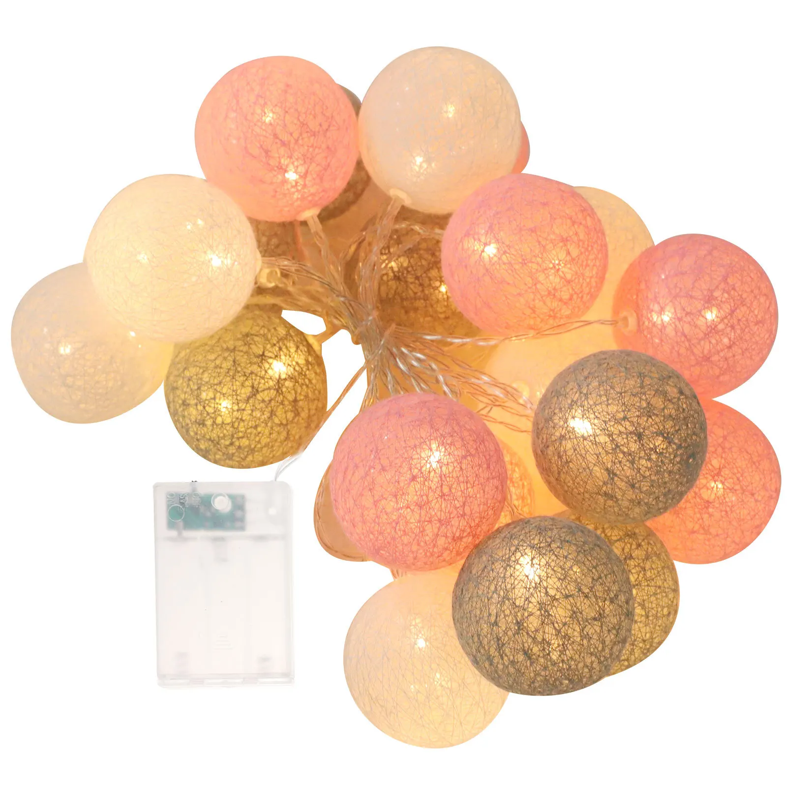 Led Cotton Thread Ball String Light Decorative For Party Home Wedding Bedroom Hotel Club Stage Decoration White Pink Grey
Led Cotton Thread Ball String Light Decorative For Party Home Wedding Bedroom Hotel Club Stage Decoration White Pink Grey