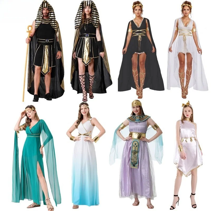 Halloween Cosplay Pharaoh King Ancient Roman Mythology Queen Goddess Athena Clothes Women's Traditional Costume Stage Costume
Halloween Cosplay Pharaoh King Ancient Roman Mythology Queen Goddess Athena Clothes Women's Traditional Costume Stage Costume