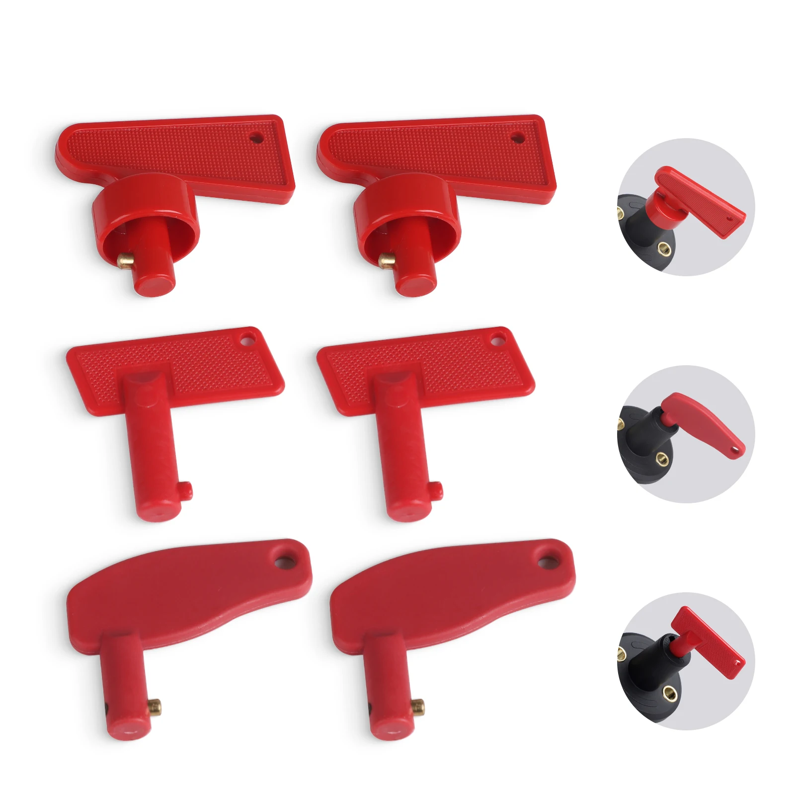 1 Pair Battery Disconnect Cut Off Isolator Kill Switch With Spare Keys For Car Boat Rally Marine Truck RV 4x4 Copper ABS
1 Pair Battery Disconnect Cut Off Isolator Kill Switch With Spare Keys For Car Boat Rally Marine Truck RV 4x4 Copper ABS