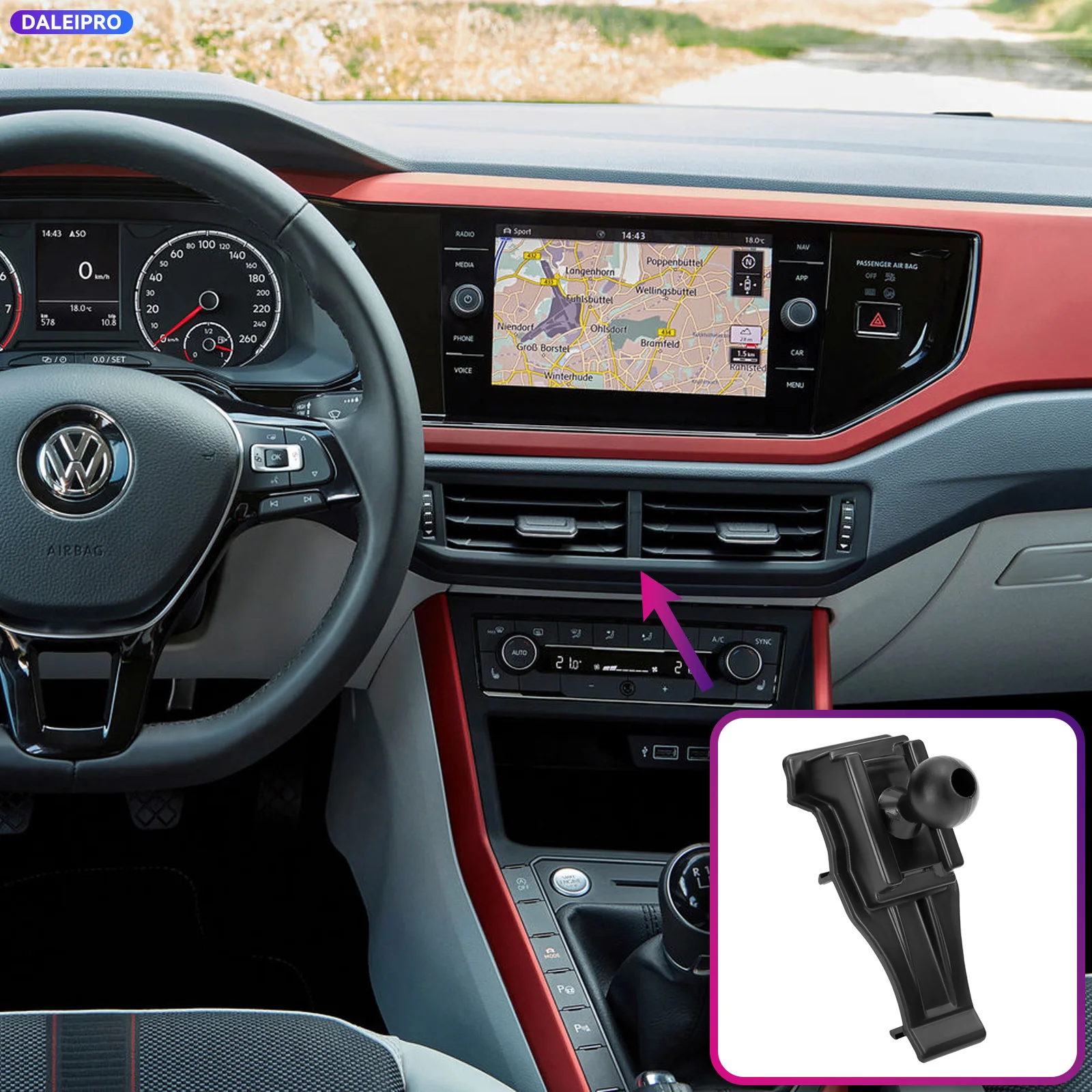 For Volkswagen VW Polo MK6 2018-2024 Vehicle-Specific Phone Holder Base Smart Car Phone Mount 66W Charging Holder Accessories
For Volkswagen VW Polo MK6 2018-2024 Vehicle-Specific Phone Holder Base Smart Car Phone Mount 66W Charging Holder Accessories