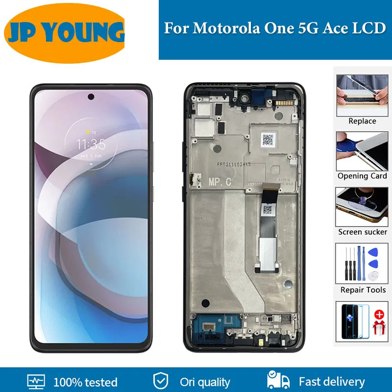 6.7" Original For Motorola One 5G Ace LCD Display XT2113-2 Touch Screen Digitizer Assembly For Moto One 5G Ace LCD Replacement
6.7" Original For Motorola One 5G Ace LCD Display XT2113-2 Touch Screen Digitizer Assembly For Moto One 5G Ace LCD Replacement