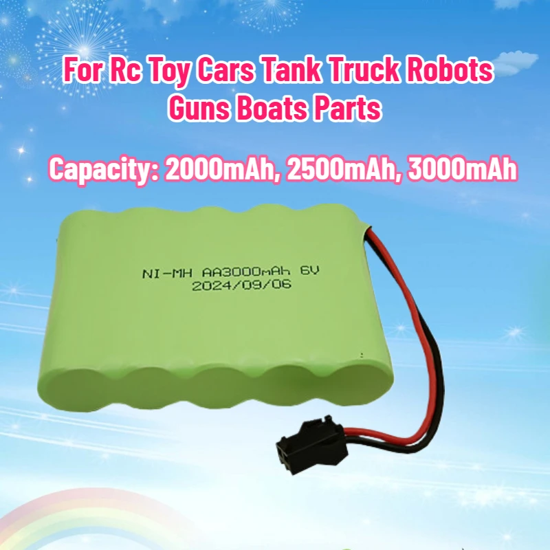 6V 2000mah Battery for Rc Toy Cars Tank Truck Robots Guns Boats Parts AA Ni-MH 3000mAh Rechargeable Battery Pack 2500mAh SM/2P
6V 2000mah Battery for Rc Toy Cars Tank Truck Robots Guns Boats Parts AA Ni-MH 3000mAh Rechargeable Battery Pack 2500mAh SM/2P