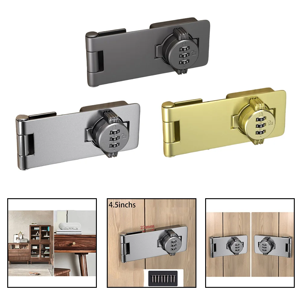 Cabinet Door 3 Digit Combination Lock Turn Knob Hasp Lock With Combination Home Improvement Accessories
Cabinet Door 3 Digit Combination Lock Turn Knob Hasp Lock With Combination Home Improvement Accessories