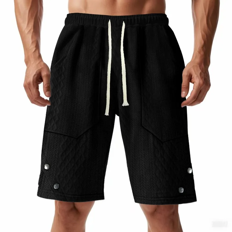 Men's Textured Jacquard Casual Shorts Breathable Slim Fit Shorts with Drawstring Pockets
Men's Textured Jacquard Casual Shorts Breathable Slim Fit Shorts with Drawstring Pockets