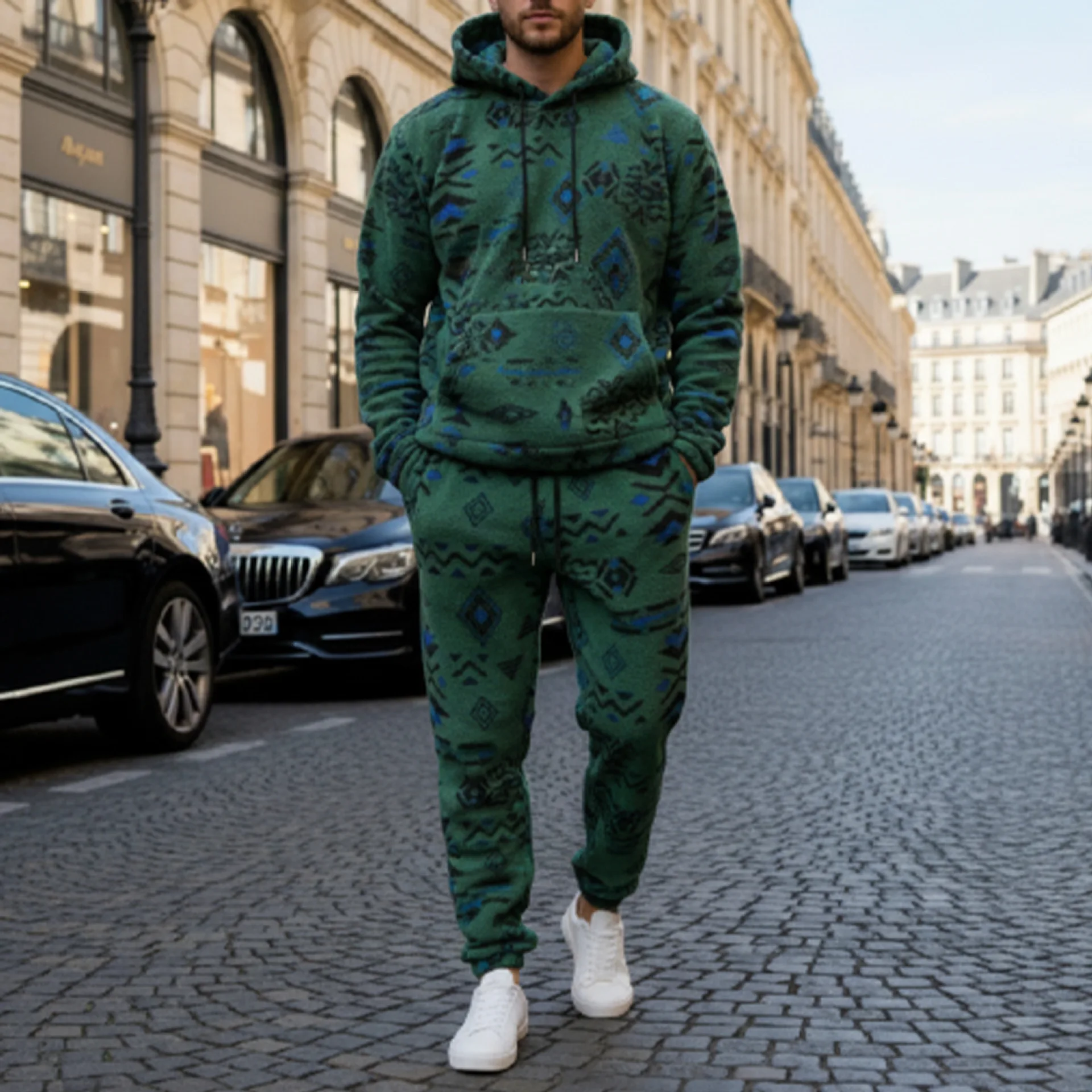 Мужская повседневная одежда из двух предметов, однотонная толстовка с рисунком и брюки для бега с эластичной резинкой на талии, комплект повседневной одежды
Мужская повседневная одежда из двух предметов, однотонная толстовка с рисунком и брюки для бега с эластичной резинкой на талии, комплект повседневной одежды