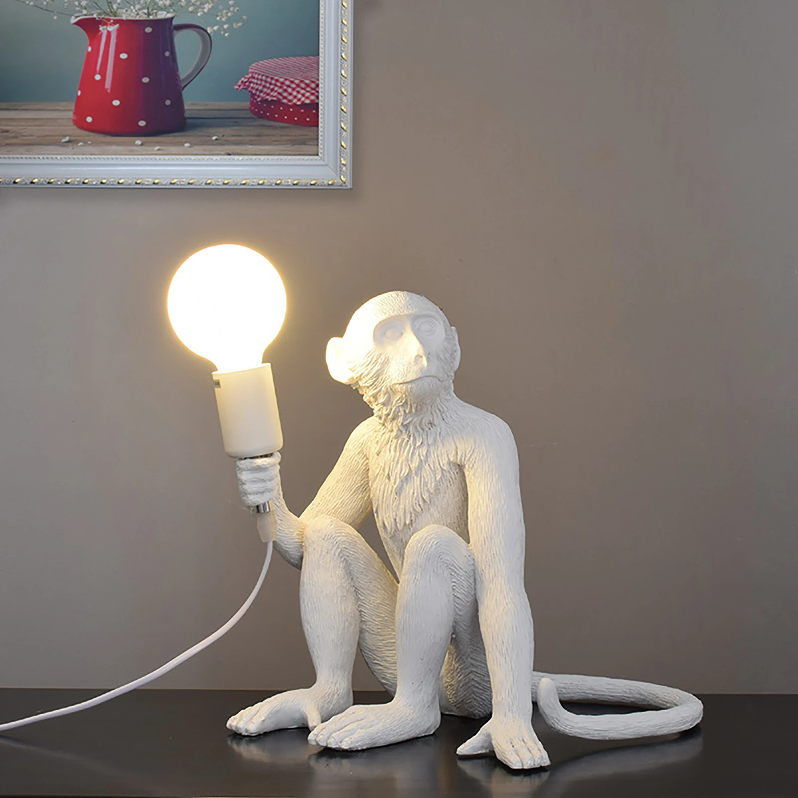 Resin Hemp Rope Monkey Table Light Retro Edison Monkey Desk Resin Sitting Monkey Lamp for Dining Living Room Bedroom Bar Cafe
Resin Hemp Rope Monkey Table Light Retro Edison Monkey Desk Resin Sitting Monkey Lamp for Dining Living Room Bedroom Bar Cafe