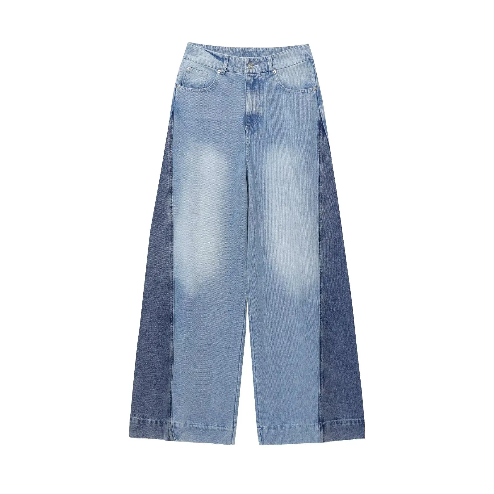 BM&MD&ZA Womens Casual Loose Contrast Color Patchwork Midi Denim Wide - Leg Trousers
BM&MD&ZA Womens Casual Loose Contrast Color Patchwork Midi Denim Wide - Leg Trousers