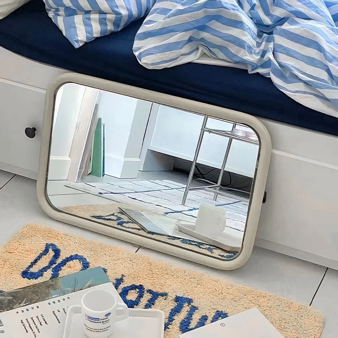 Creamy Style Bathroom Mirror Wall Hanging Makeup Mirror Stainless Steel Mirror for Bathroom,livingroom,coffee Shop,studio
Creamy Style Bathroom Mirror Wall Hanging Makeup Mirror Stainless Steel Mirror for Bathroom,livingroom,coffee Shop,studio