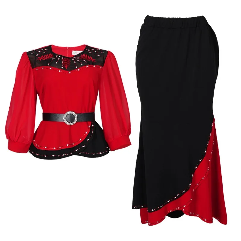 African Dashiki Tops And Skirt Suit Big Size Women Clothing Two Piece Set Wedding Party Traditional Robe Ankara Outfits Kaftan
African Dashiki Tops And Skirt Suit Big Size Women Clothing Two Piece Set Wedding Party Traditional Robe Ankara Outfits Kaftan