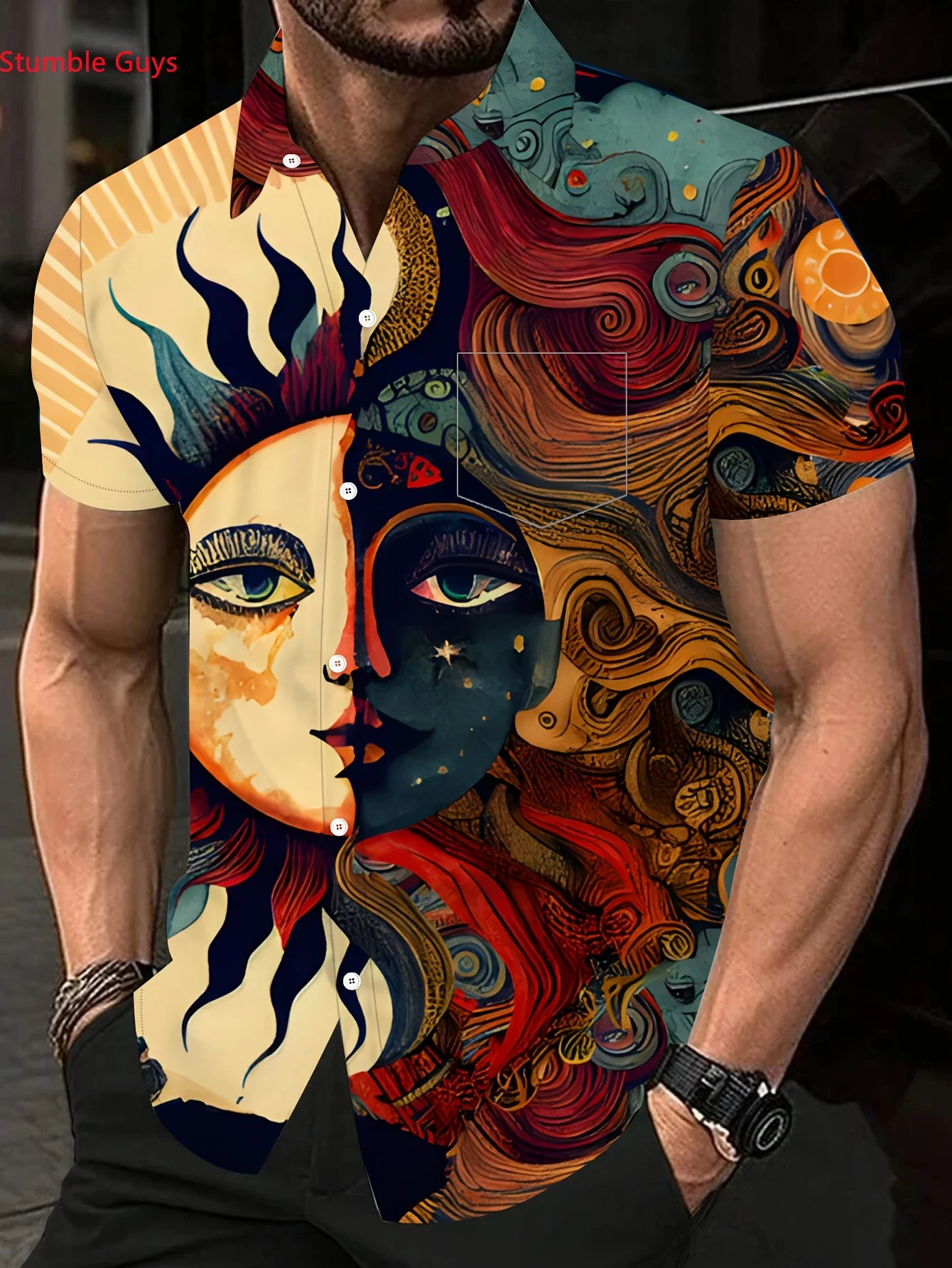 Men's High Street Fashion Hawaiian Shirt Summer Man Short Sleeve Bold Print Casual Loose Beach Vacation Streetwear
Men's High Street Fashion Hawaiian Shirt Summer Man Short Sleeve Bold Print Casual Loose Beach Vacation Streetwear